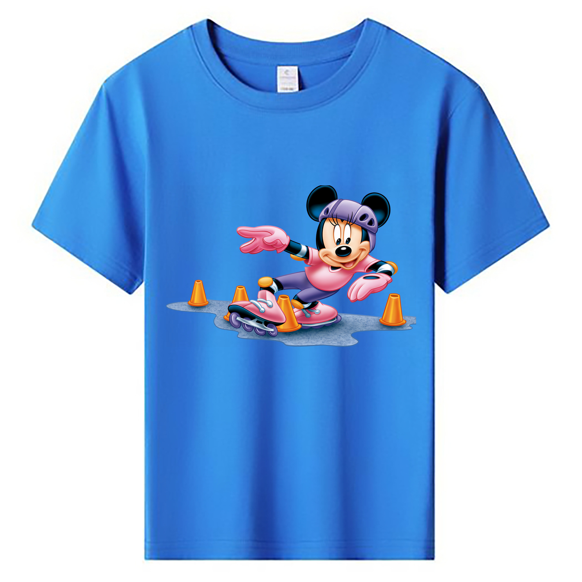 （画像用） ミッキーマウス Mickey Mouse 綿100％キッズTシャツ（フロントプリント）